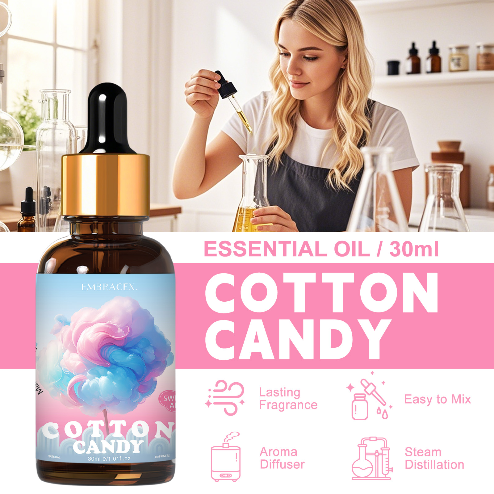 30ml Cotton Candy Essential Oi - Perfume Fragrance Oils For Candles recension och pris
