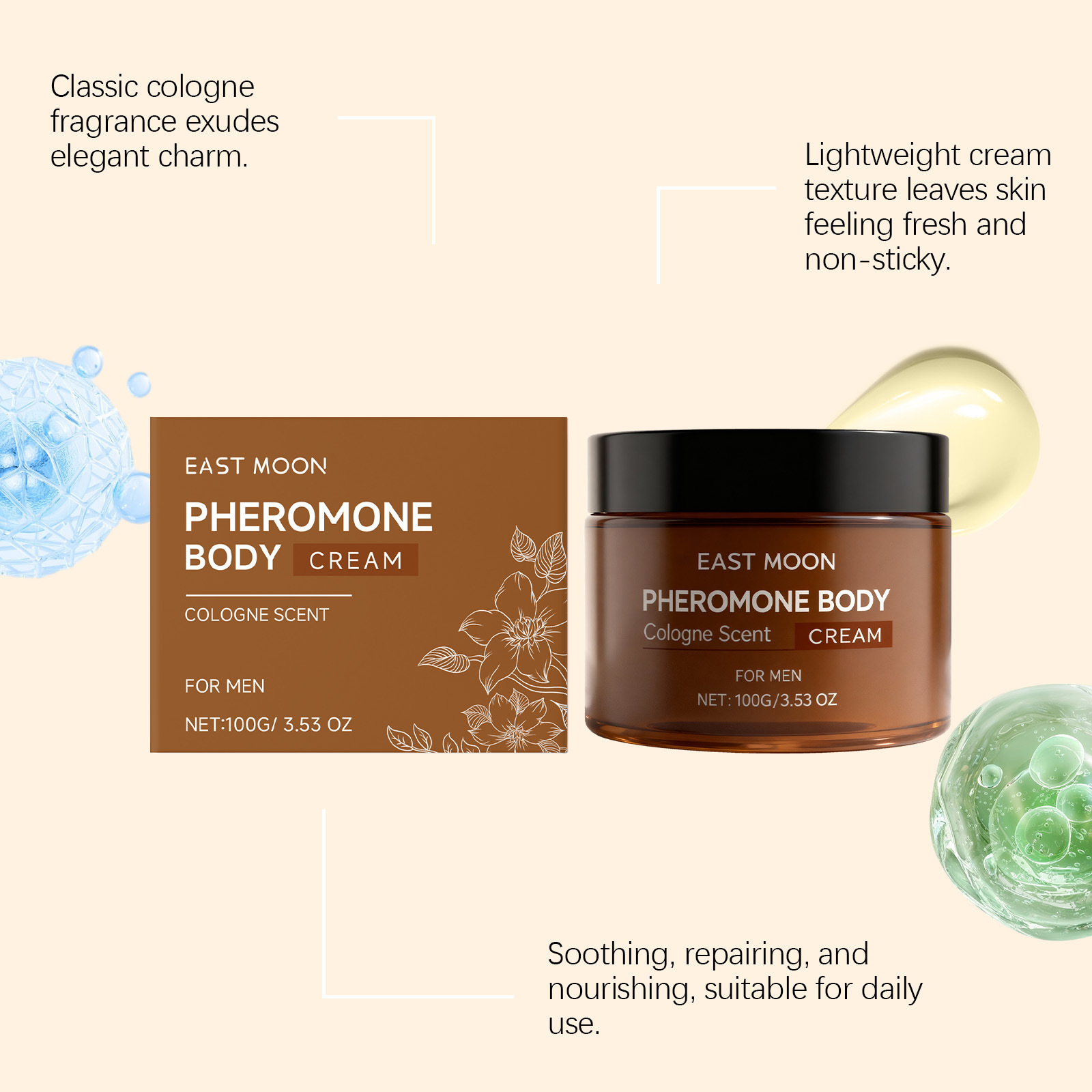East Moon Men Fragrance Moistu - Perfume Fragrance Moisturizer recension och pris